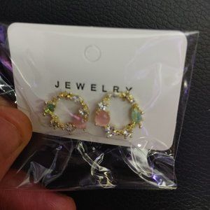 Stud Earrings for Women and Girls, New in Package